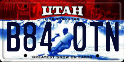 UT license plate B840TN