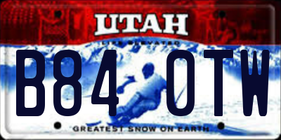 UT license plate B840TW