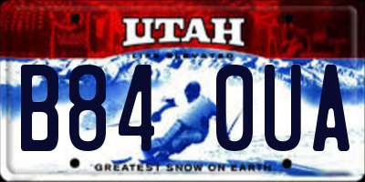 UT license plate B840UA