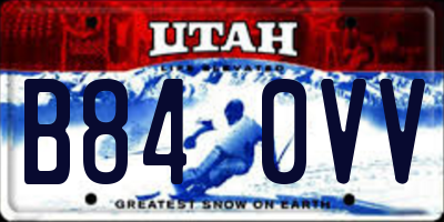 UT license plate B840VV