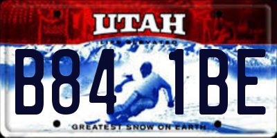 UT license plate B841BE