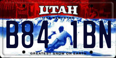 UT license plate B841BN