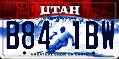 UT license plate B841BW