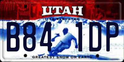 UT license plate B841DP