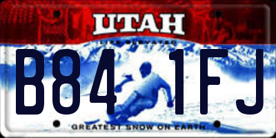 UT license plate B841FJ