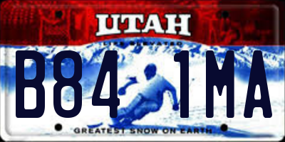 UT license plate B841MA