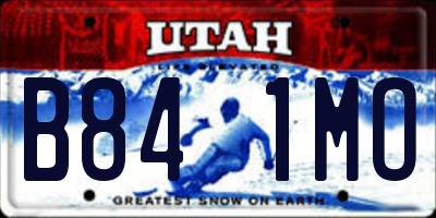 UT license plate B841MO