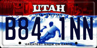 UT license plate B841NN