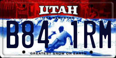UT license plate B841RM
