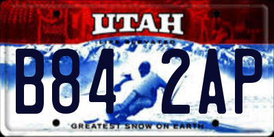 UT license plate B842AP