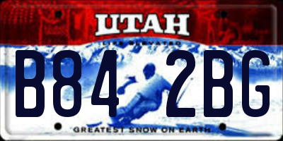 UT license plate B842BG