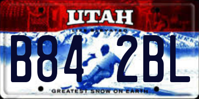 UT license plate B842BL