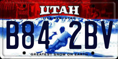 UT license plate B842BV