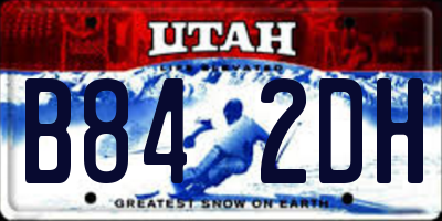 UT license plate B842DH