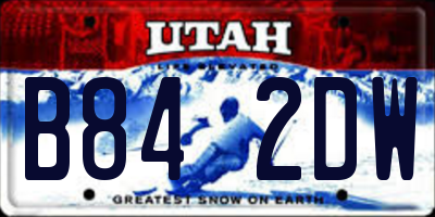UT license plate B842DW