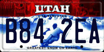 UT license plate B842EA