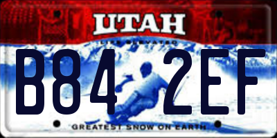 UT license plate B842EF