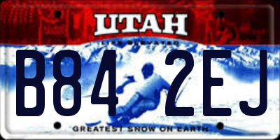 UT license plate B842EJ