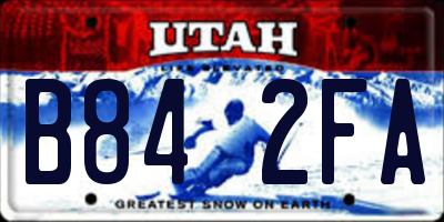 UT license plate B842FA