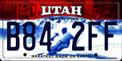 UT license plate B842FF