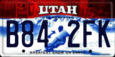 UT license plate B842FK
