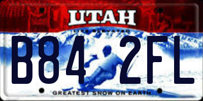 UT license plate B842FL