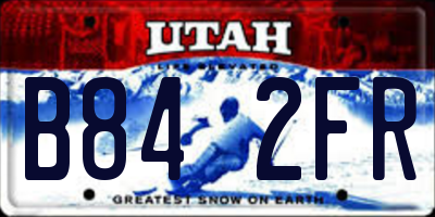 UT license plate B842FR