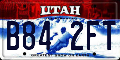 UT license plate B842FT