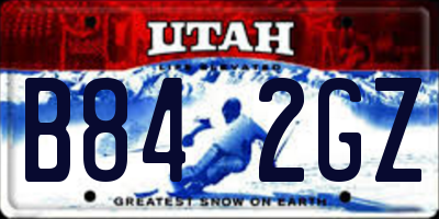 UT license plate B842GZ