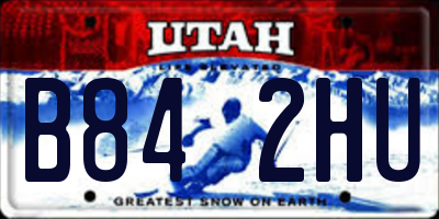 UT license plate B842HU