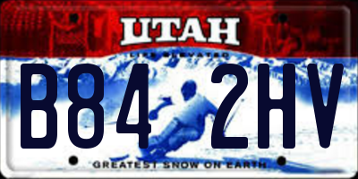 UT license plate B842HV