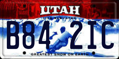 UT license plate B842IC