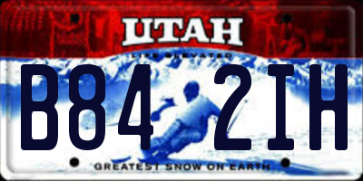 UT license plate B842IH