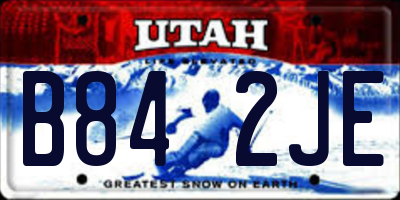UT license plate B842JE