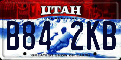 UT license plate B842KB