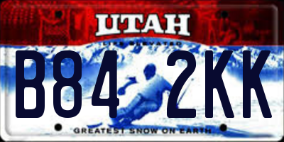 UT license plate B842KK