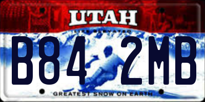 UT license plate B842MB