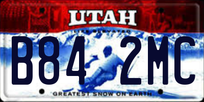 UT license plate B842MC
