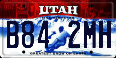 UT license plate B842MH