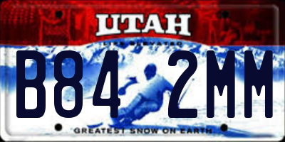 UT license plate B842MM