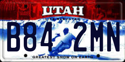 UT license plate B842MN