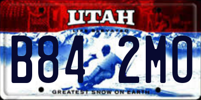 UT license plate B842MO