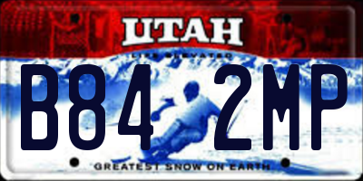 UT license plate B842MP