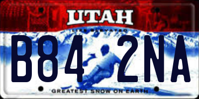 UT license plate B842NA