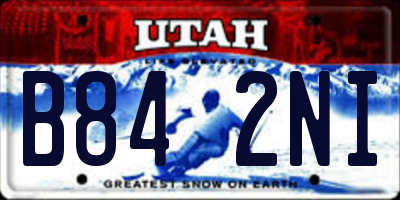 UT license plate B842NI