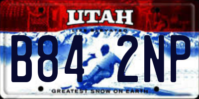 UT license plate B842NP
