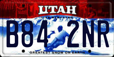 UT license plate B842NR