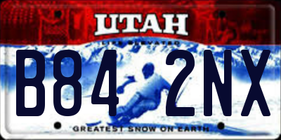 UT license plate B842NX