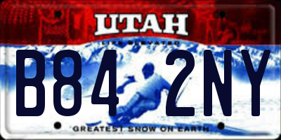UT license plate B842NY