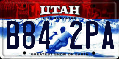 UT license plate B842PA